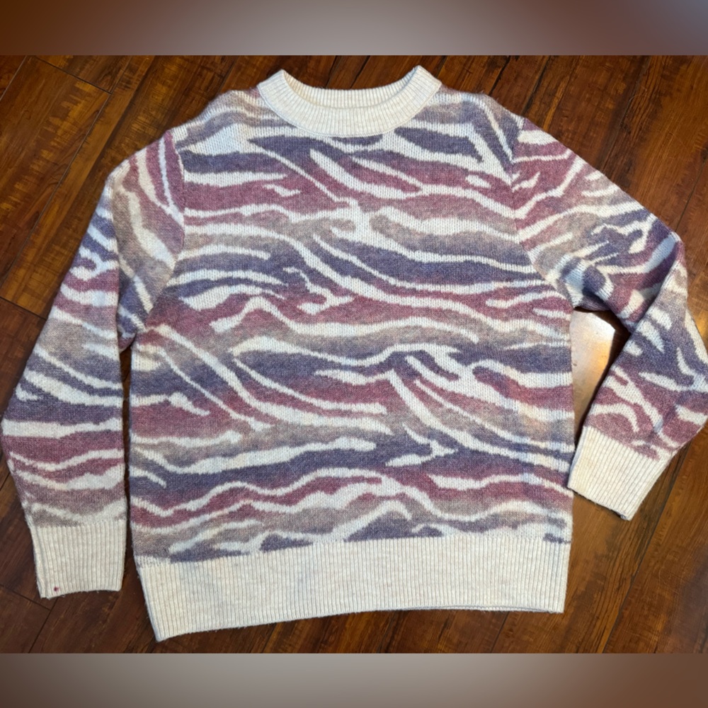 a new day Women's Sweater in Purple, Pink, and Cream